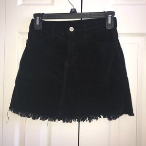 brandy melville black corduroy skirt